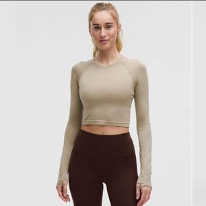 Lululemon swiftly tech cropped long sleeve